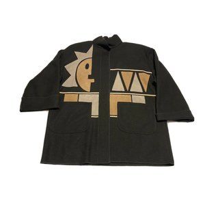 Osgood Smuk Art to Wear Suede Patch Pockets Coat
